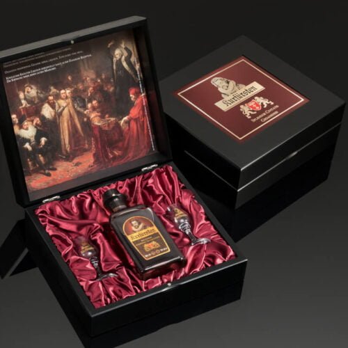 LUKSUSOWY ZESTAW UPOMINKOWY KURFURSTEN + 2 KIELISZKI