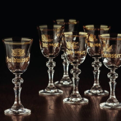 6 KIELISZKÓW GOLDWASSER